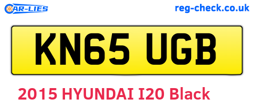 KN65UGB are the vehicle registration plates.