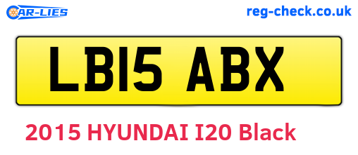 LB15ABX are the vehicle registration plates.