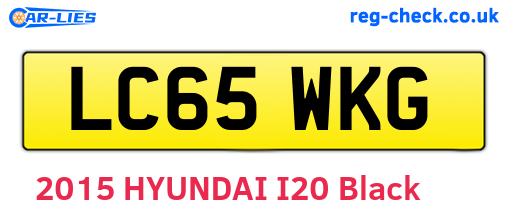 LC65WKG are the vehicle registration plates.