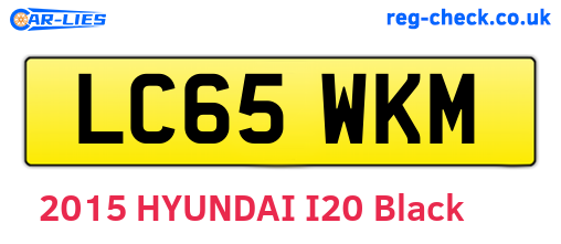 LC65WKM are the vehicle registration plates.