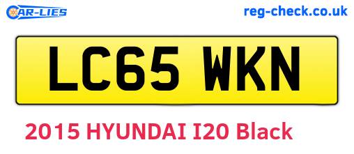 LC65WKN are the vehicle registration plates.