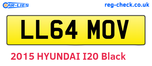 LL64MOV are the vehicle registration plates.