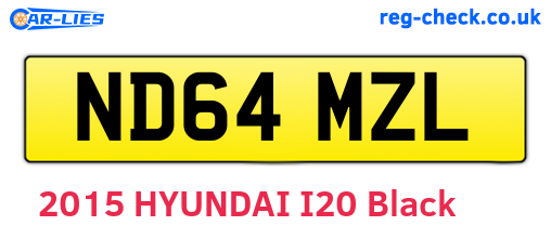 ND64MZL are the vehicle registration plates.