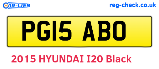 PG15ABO are the vehicle registration plates.