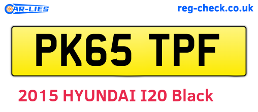 PK65TPF are the vehicle registration plates.