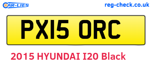 PX15ORC are the vehicle registration plates.
