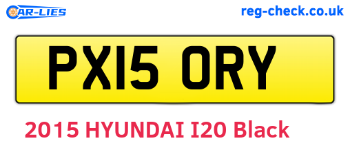 PX15ORY are the vehicle registration plates.