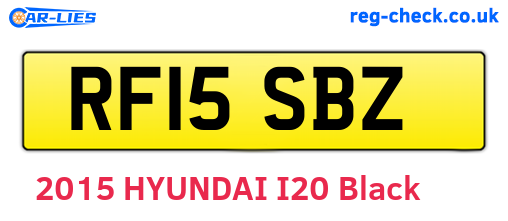 RF15SBZ are the vehicle registration plates.