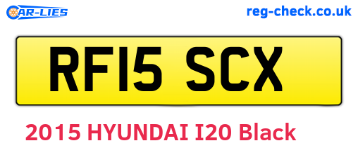 RF15SCX are the vehicle registration plates.