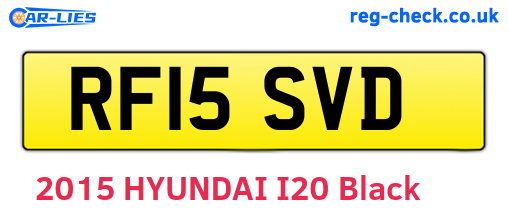 RF15SVD are the vehicle registration plates.