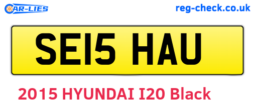SE15HAU are the vehicle registration plates.