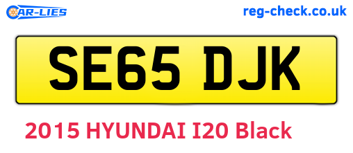 SE65DJK are the vehicle registration plates.