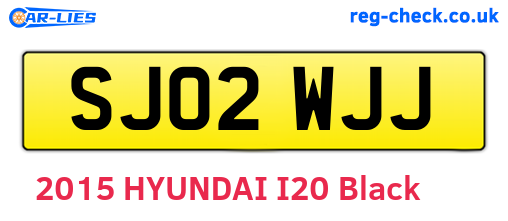 SJ02WJJ are the vehicle registration plates.