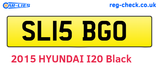 SL15BGO are the vehicle registration plates.