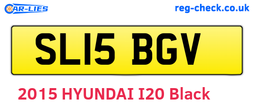 SL15BGV are the vehicle registration plates.