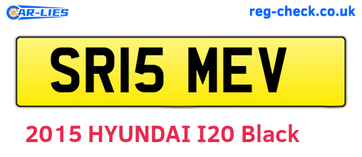 SR15MEV are the vehicle registration plates.