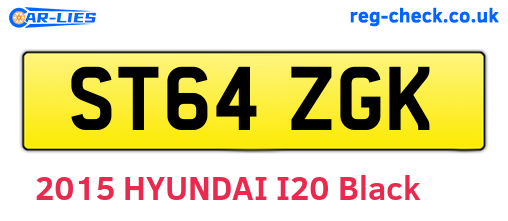ST64ZGK are the vehicle registration plates.