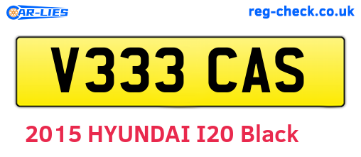 V333CAS are the vehicle registration plates.