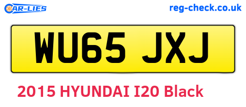 WU65JXJ are the vehicle registration plates.