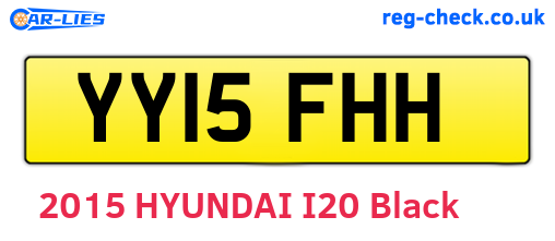 YY15FHH are the vehicle registration plates.