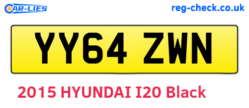 YY64ZWN are the vehicle registration plates.