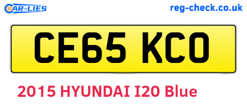 CE65KCO are the vehicle registration plates.