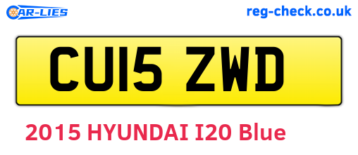 CU15ZWD are the vehicle registration plates.