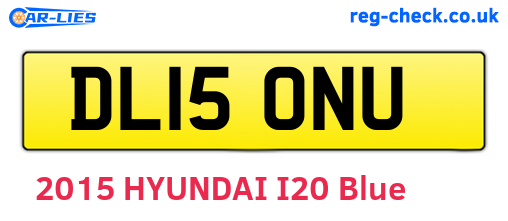 DL15ONU are the vehicle registration plates.