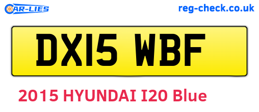 DX15WBF are the vehicle registration plates.