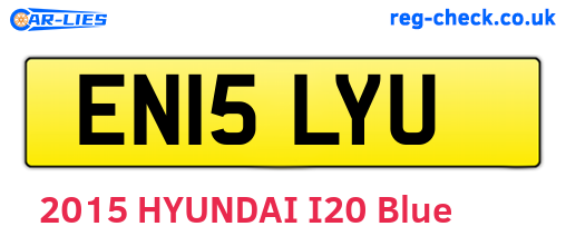 EN15LYU are the vehicle registration plates.