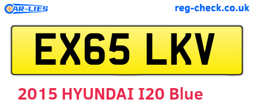 EX65LKV are the vehicle registration plates.