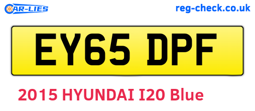 EY65DPF are the vehicle registration plates.