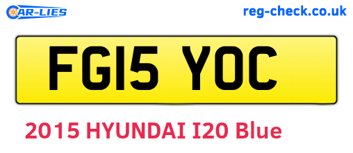 FG15YOC are the vehicle registration plates.