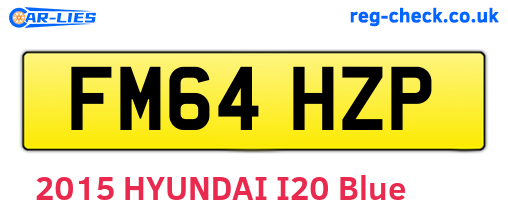FM64HZP are the vehicle registration plates.