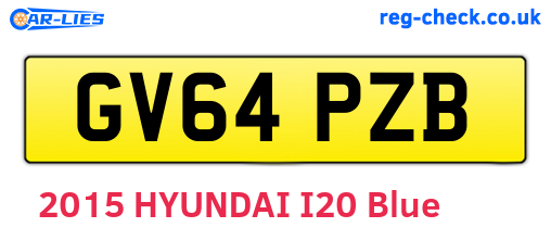 GV64PZB are the vehicle registration plates.