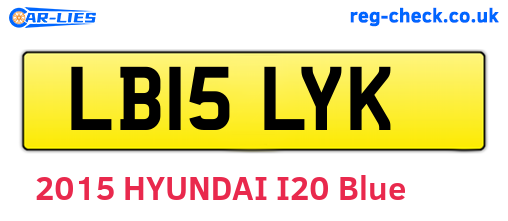 LB15LYK are the vehicle registration plates.