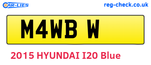 M4WBW are the vehicle registration plates.