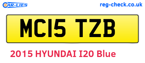 MC15TZB are the vehicle registration plates.