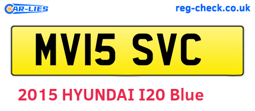 MV15SVC are the vehicle registration plates.