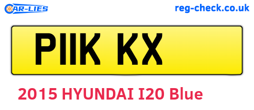 P11KKX are the vehicle registration plates.