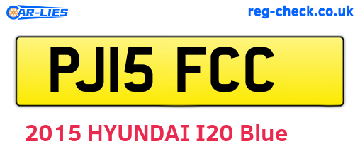 PJ15FCC are the vehicle registration plates.