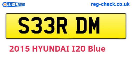 S33RDM are the vehicle registration plates.