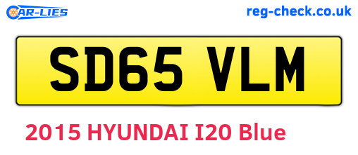 SD65VLM are the vehicle registration plates.