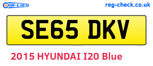 SE65DKV are the vehicle registration plates.