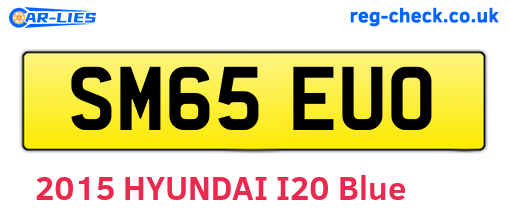 SM65EUO are the vehicle registration plates.