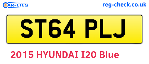 ST64PLJ are the vehicle registration plates.