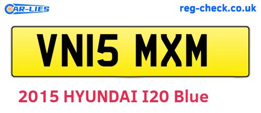 VN15MXM are the vehicle registration plates.