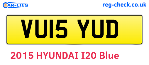 VU15YUD are the vehicle registration plates.