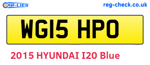 WG15HPO are the vehicle registration plates.
