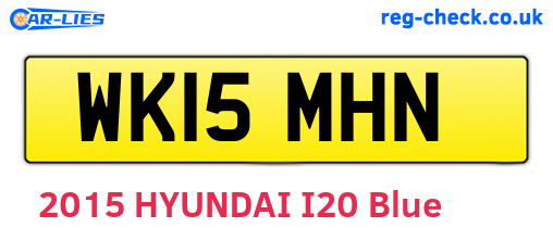 WK15MHN are the vehicle registration plates.